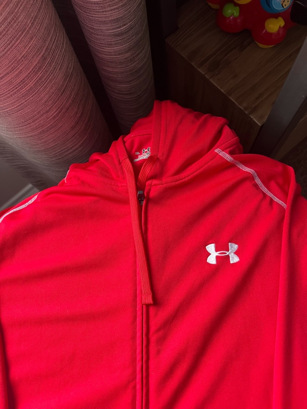 Under Armour Red Full-Zip Athletic Jacket mens size XL - Picture 3 of 11
